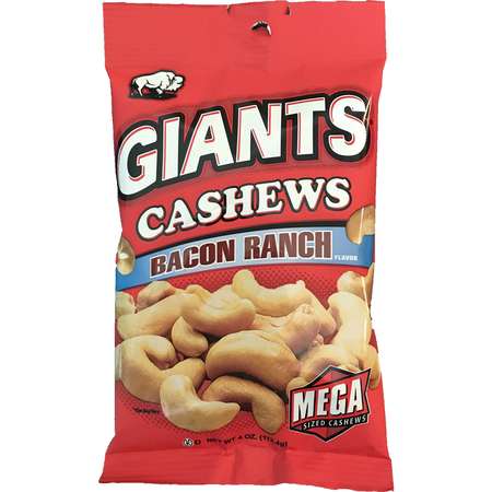 GIANT SNACK Giants Cashews Bacon Ranch 4 oz., PK8 61530